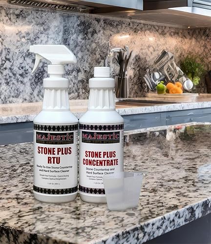 Majestic Stone Plus Value Kit : Marble, Granite, Natural Stone Cleaner