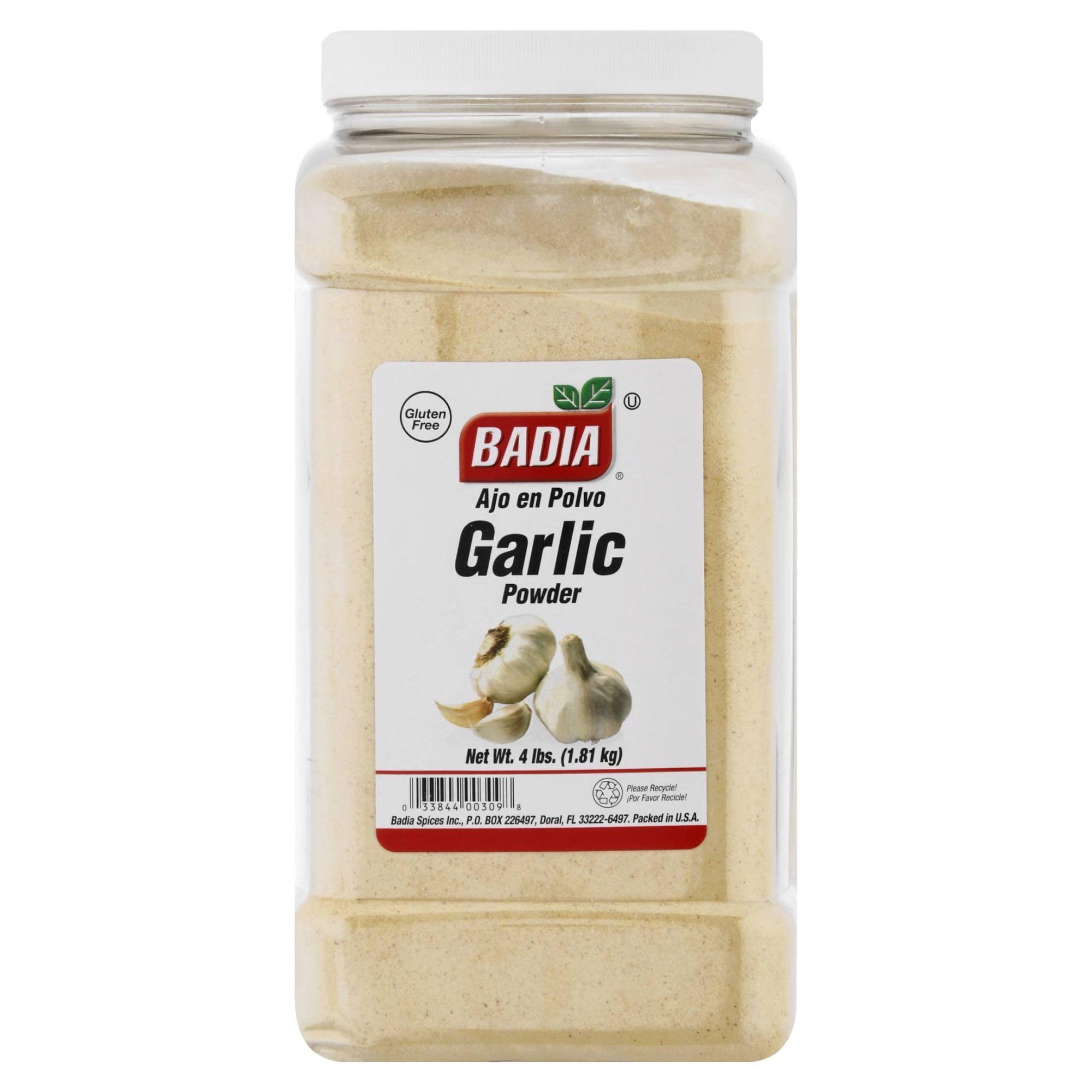 Badia Garlic Powder, 4 Pound - Premium Garlic Powder for Cooking, Seasoning & Spice Blends, Freshly Ground and Flavorful