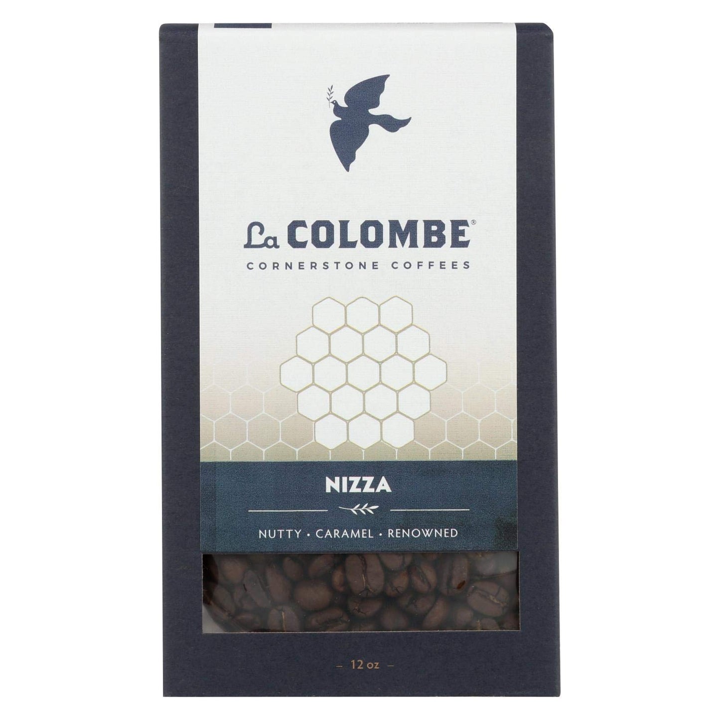 LA COLOMBE, Coffee, Whole Bean, Nizza, Pack of 8, Size 12 OZ, (Dairy Free Wheat Free Yeast Free)8