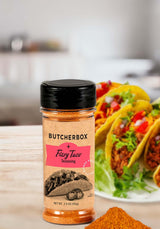 ButcherBox Fiery Taco Seasoning, Premium Quality Blends, 3.9 oz - Smoky Chipotle, Paprika, Garlic & Cumin - Bold Taco Spice Blend for Beef, Chicken