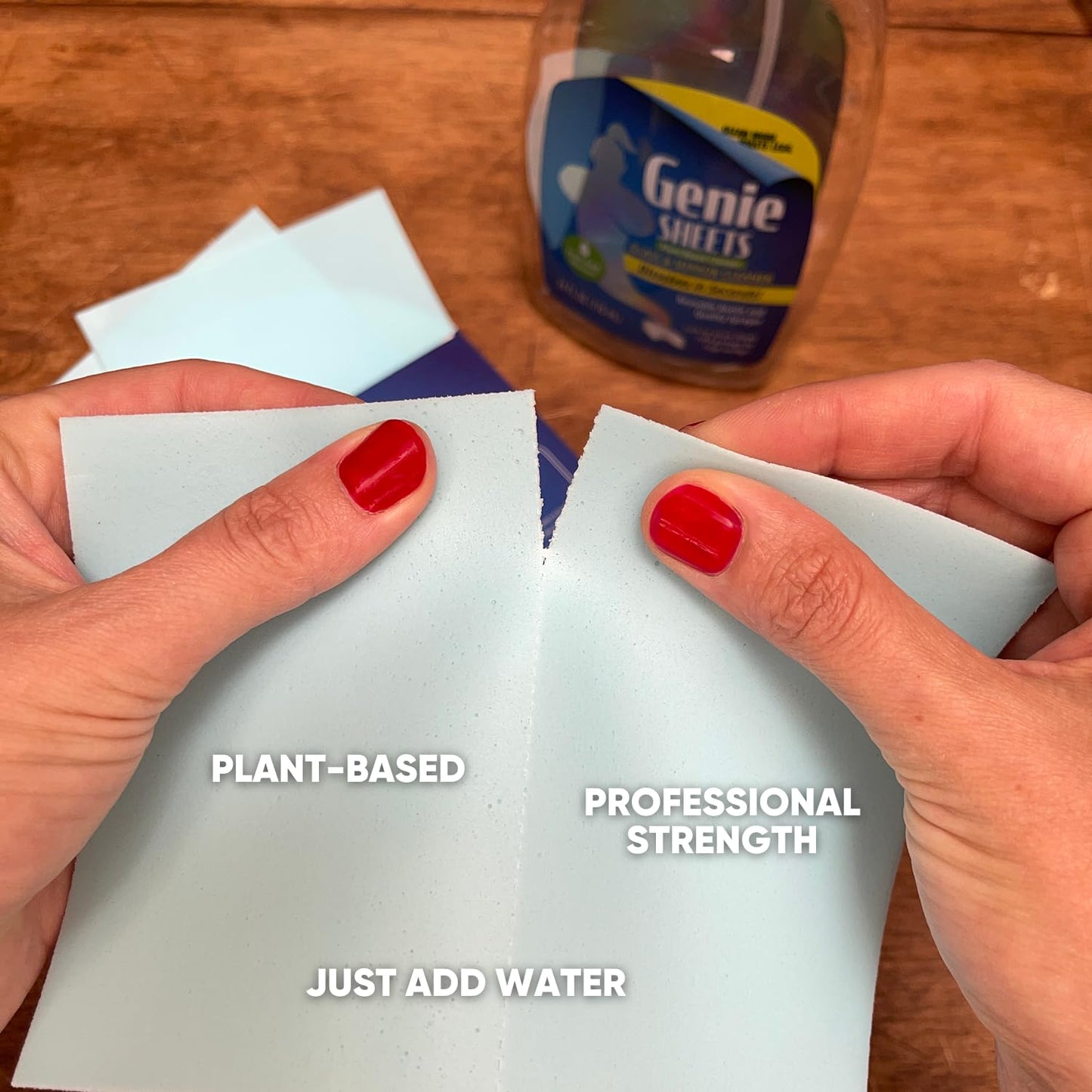 Genie Sheets Glass & Mirror Cleaner | Concentrate Makes 6 24oz Refills | Professional-Strength | Just Add Water | Sustainable Eco-Friendly Plant-Based