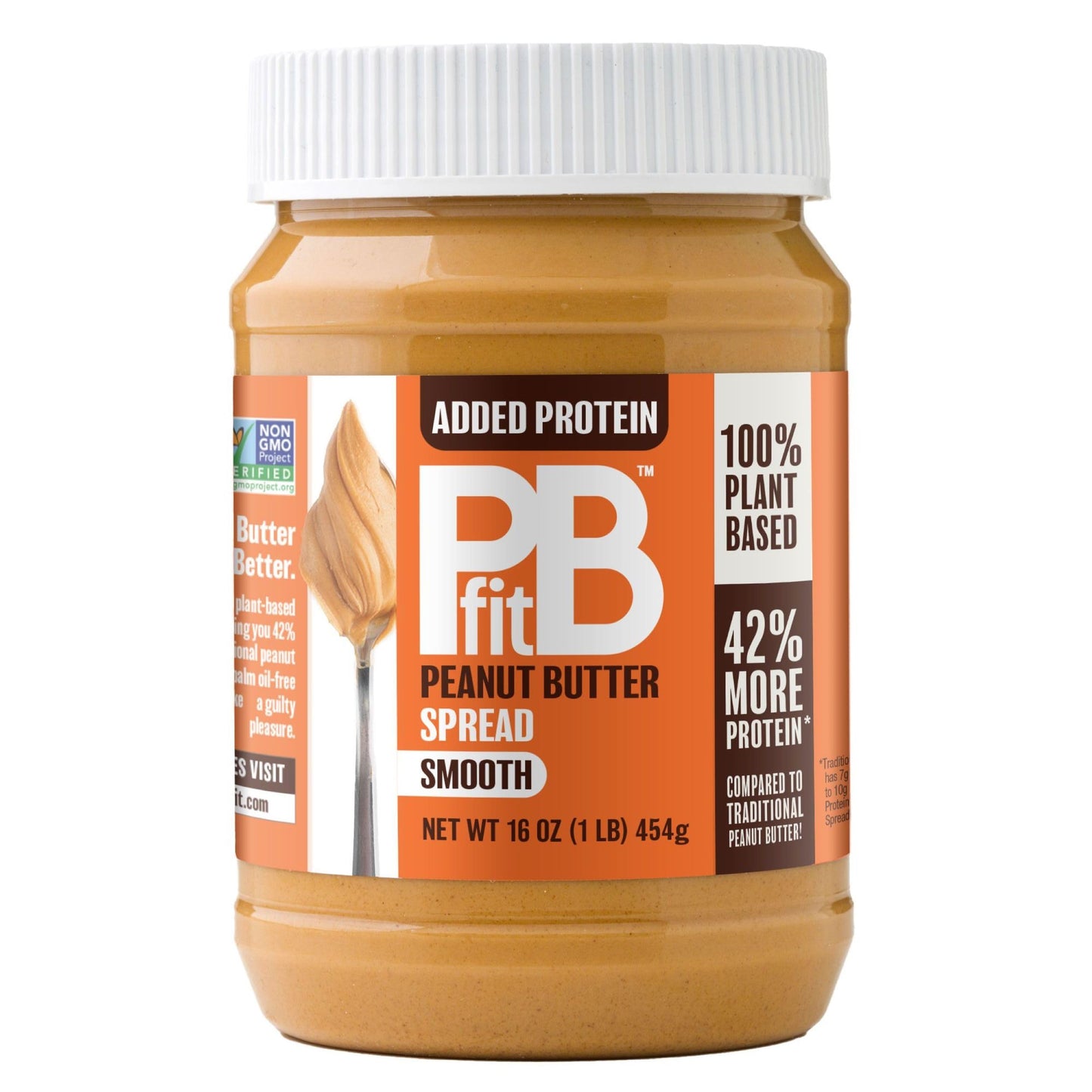 PBfit Peanut Butter Spread, 10g Plant Based Protein per Serving, Keto and Vegan Nut Butter, No Palm Oil, No Artificial Sweeteners or Preservatives, 16