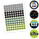 Big Dot of Happiness Set the Pace - Running - Track, Cross Country or Marathon Party Round Candy Sticker Favors - Labels Fit Chocolate Candy (1 Sheet