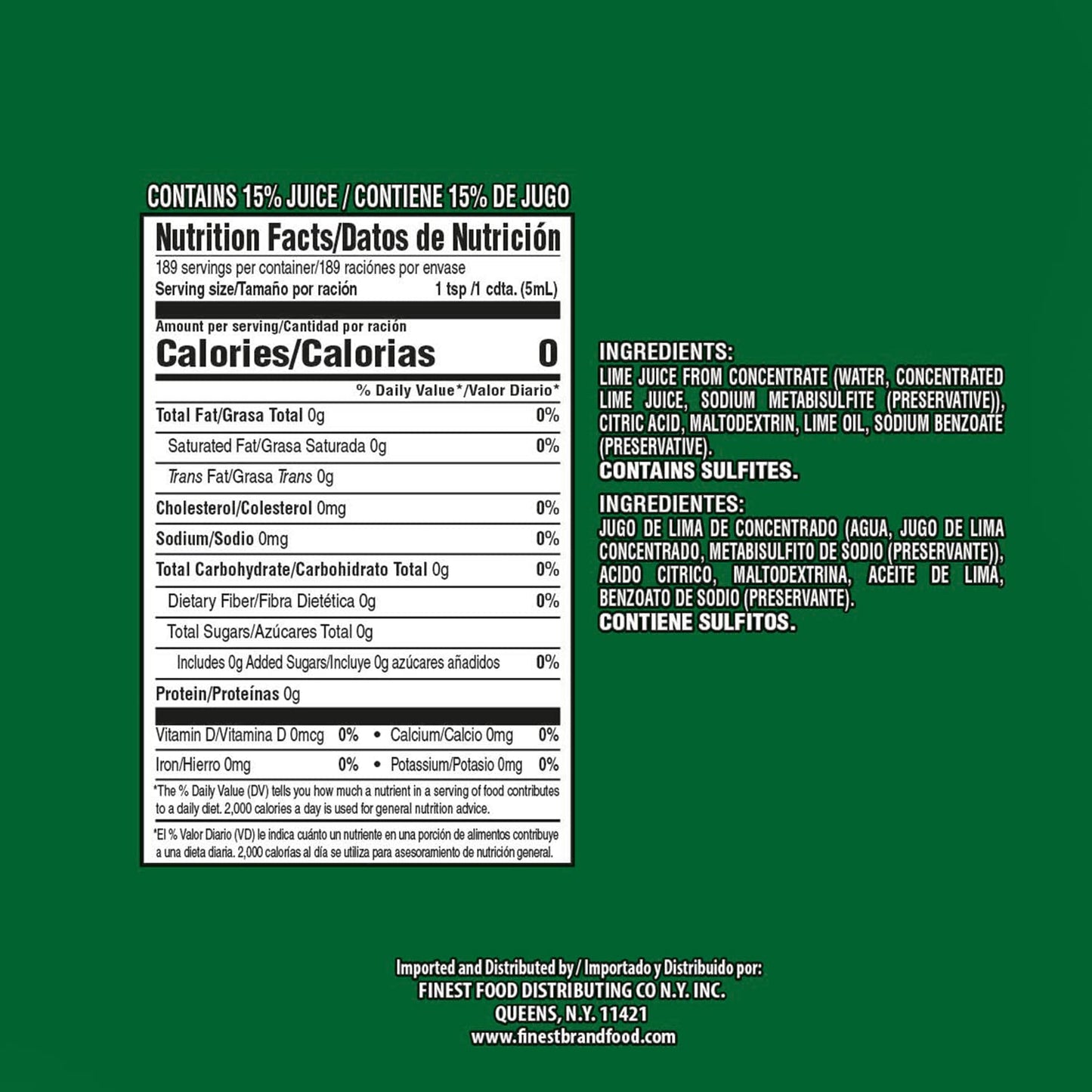 Lime Juice Blend, 1-Pack (32 oz) -by Jamaican Choice