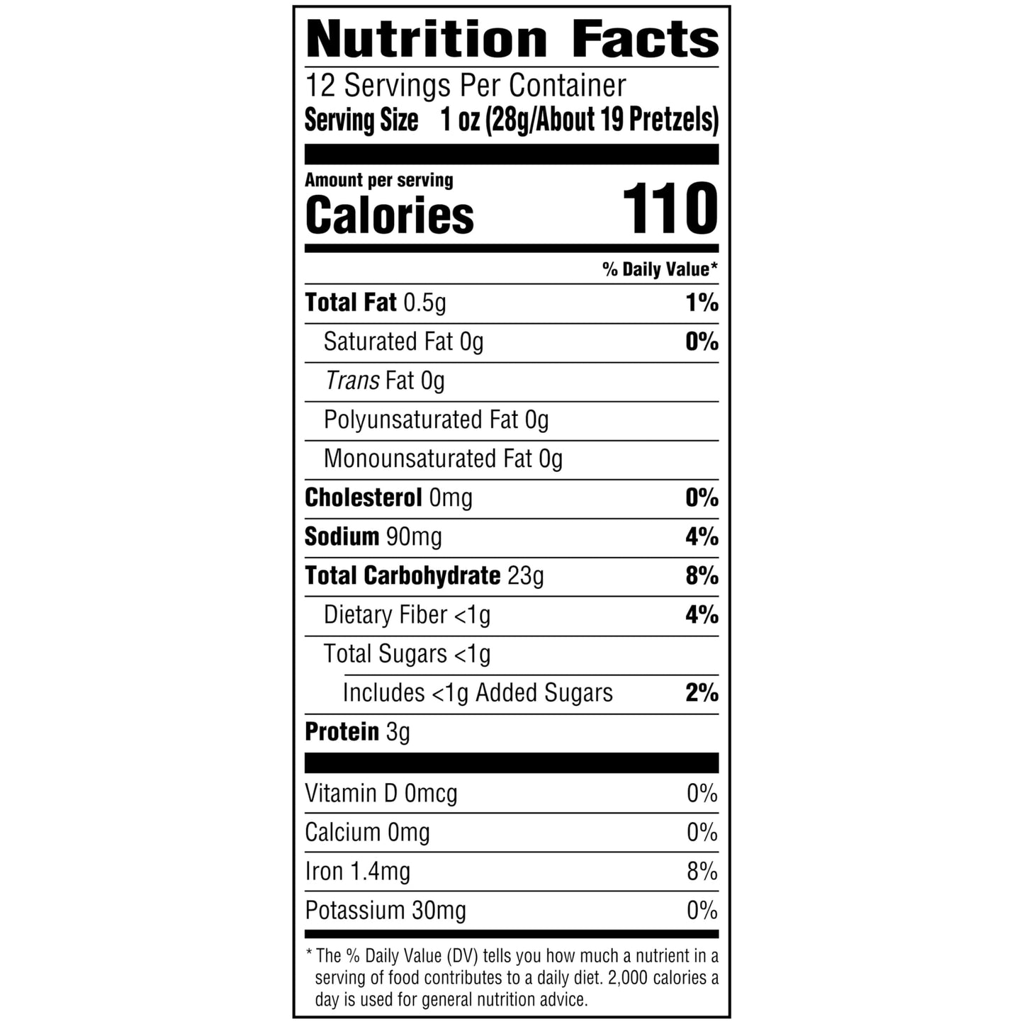 Snyder's of Hanover, Unsalted Mini Pretzels, 12 Oz Bag