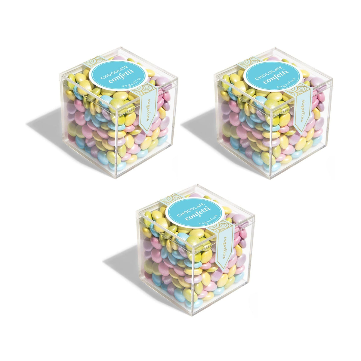 Sugarfina Milk Chocolate Confetti Small Candy Cube, 3.5 oz, 3 Count