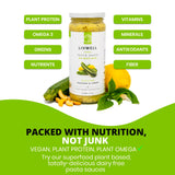 LIVWELL Sicilian Zucchini Pasta Sauce - Pack of 6 Plant Based Dairy Free Sicilian Zucchini & Lemon Pasta Sauce with Fresh Basil, Olive Oil, Cashews