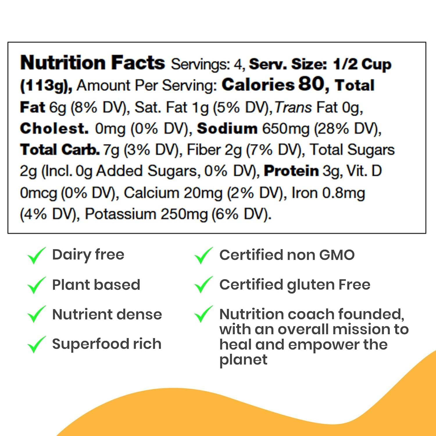 LIVWELL Dairy-Free Cauliflower Pasta Sauce - Plant Based Vegan Alfredo Pasta Sauce with Cauliflower, Roasted Garlic & Cashews, Nutrient Rich, Non GMO