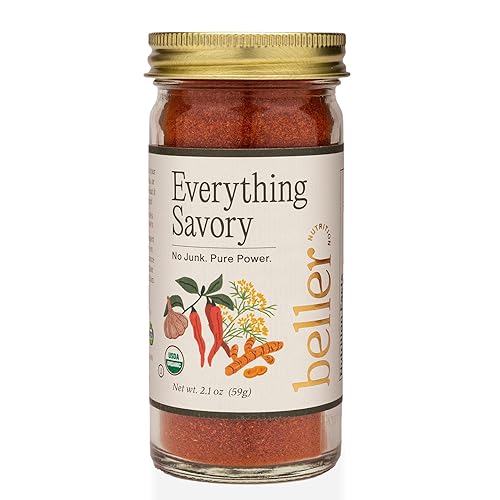 Beller Nutrition Everything Savory Organic Paprika Powder Spice Blend Seasoning | 1.4 oz | Sweet Ground Paprika with Ground Cumin Powder, Turmeric