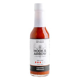 Hook & Arrow Cayenne Habanero Hot Sauce - Low Sugar Louisiana Style Garlic Pepper Sauce - Medium Spice Red Hot Sauce - Gluten-Free, Vegan, Paleo (5 fl