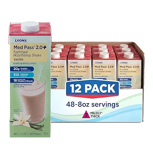 MED PASS 2.0 Fortified Nutritional Shake, Vanilla Flavor, High-Protein, Calorie-Forward Nutrition for Reduced Appetites, Vitamin and Mineral
