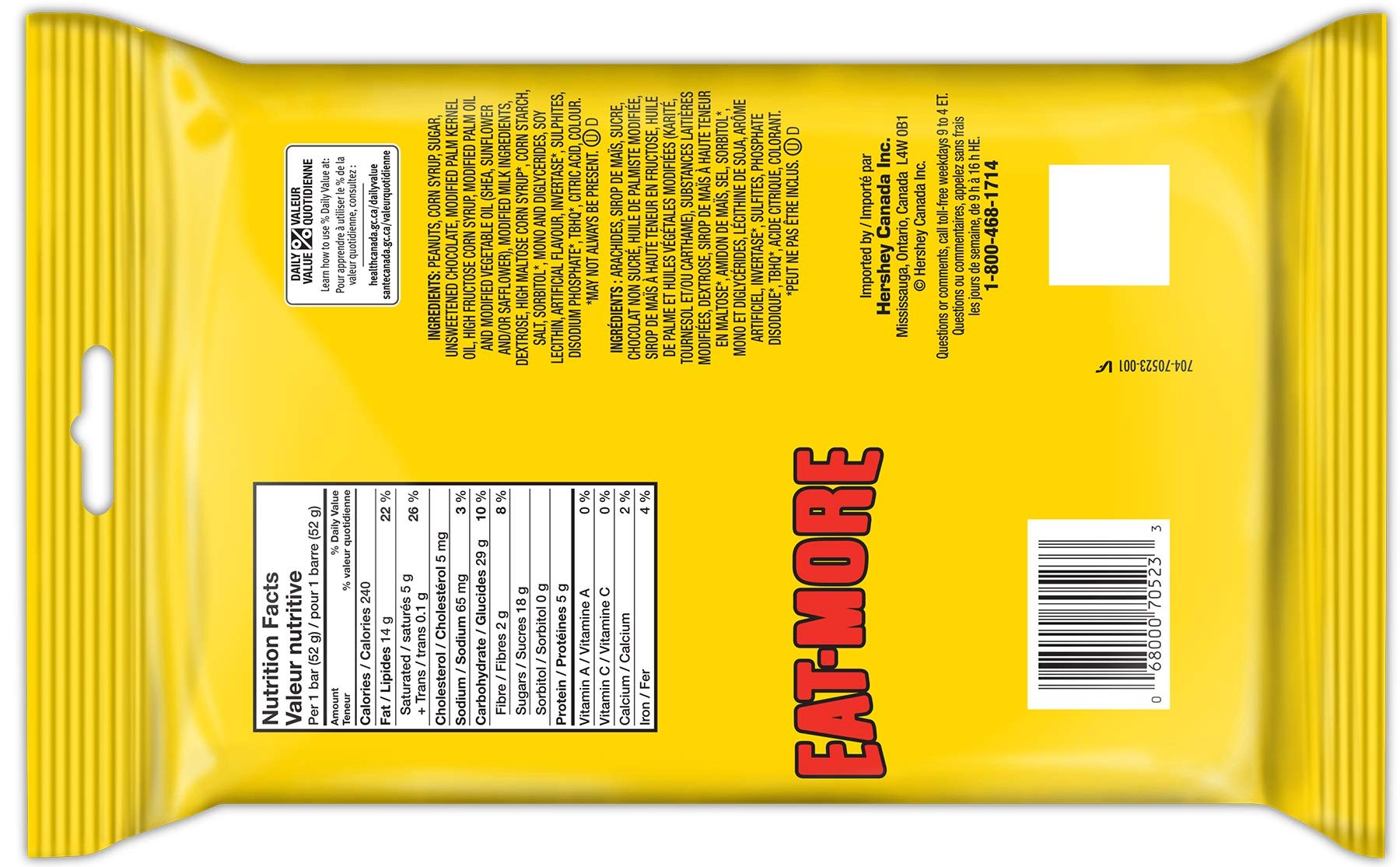 Eat More Chocolate Bar 4 Packs (52g/Pack)