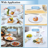 BATTIPAW 200 Pcs Clear Plastic Plates for Party, 5 inch Disposable Hard Plastic Dinner Plates Small Dessert/Salad Plates for Wedding Parties