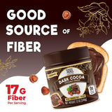 ChocZero Vegan Cocoa Hazelnut Spread - Sugar Free, Keto Friendly, Low Carb Chocolate Dessert & Bread Topping, Gluten Free, High Fiber, 12 oz Jar