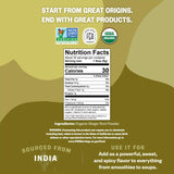 FGO Organic Ginger Powder, Imported from India, 8oz, Packaging May Vary (Pack of 1)