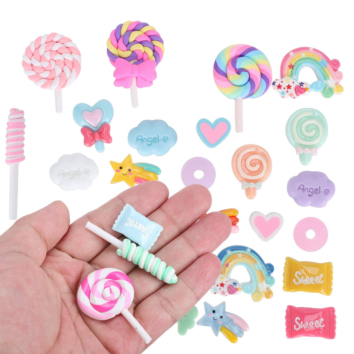 DAN&DRE 29pcs Simulation Candy Set DIY Plastic Decoration for Mobile Phone Shell Shop Pin Board