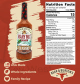 Bear & Burton’s Key West Style Mary Mix | Best Bloody Mary Mix for Perfect Cocktails | Premade Bloody Mary, Ready to Serve