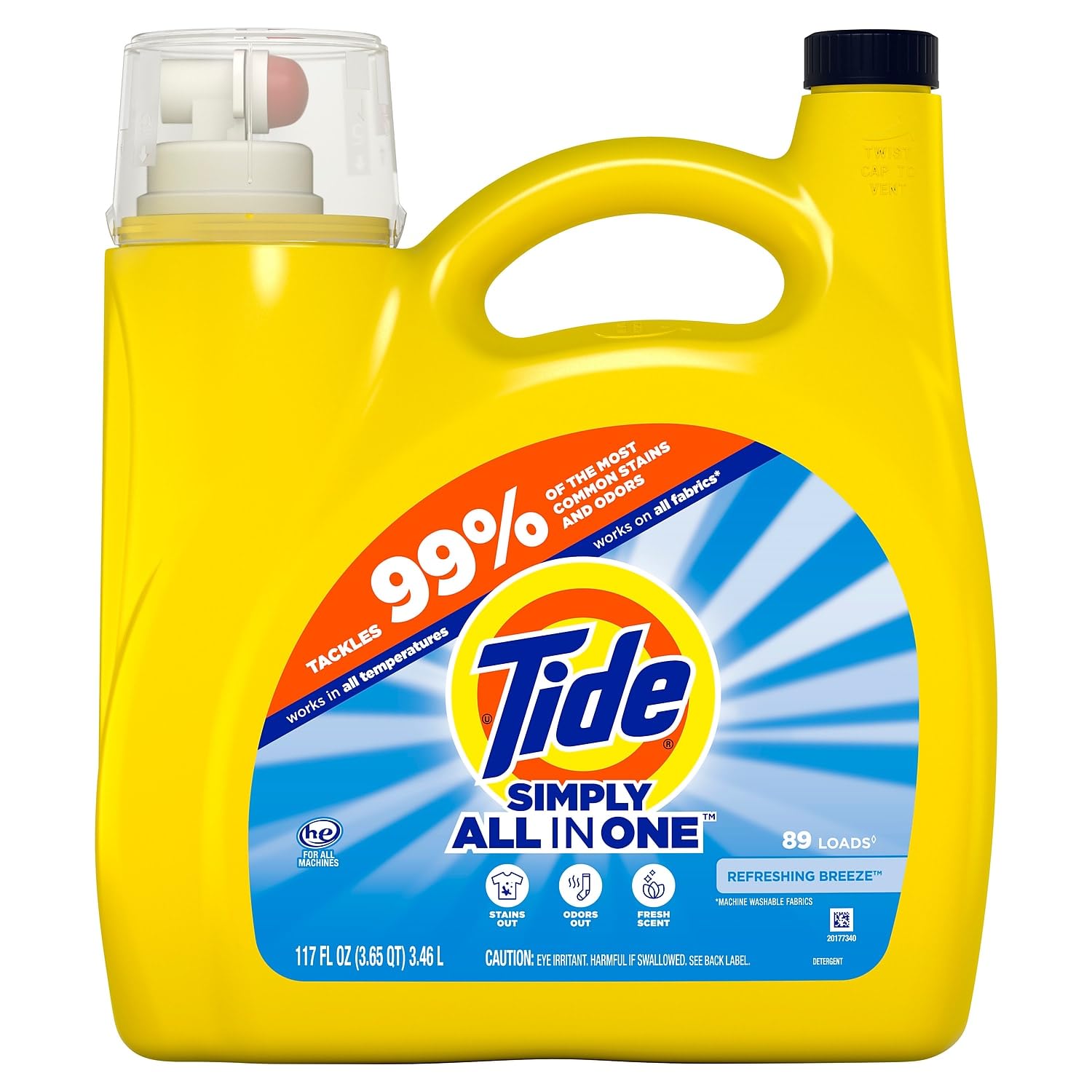 Procter & Gamble, 89131 Simply Clean & Fresh Laundry Detergent, Liquid, Breeze Scent, 138 Ounce - Quantity 2