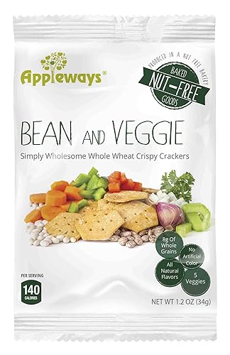 Appleways Whole Grain Bean and Veggie Cracker, 1.2 Ounce -- 108 per case.