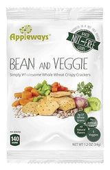 Appleways Whole Grain Bean and Veggie Cracker, 1.2 Ounce -- 108 per case.