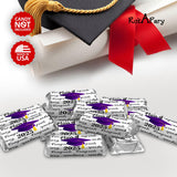 60 Graduation Cap Party Class of 2026 Miniatures Candy Bar Wrapper, (Set of 60) Mini Candy Chocolate Bar Stickers, Congrats Grad Labels, Candy Not