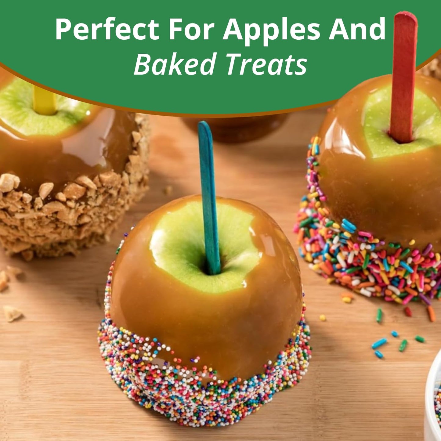 Concord Foods Caramel Apple Kit: Fall Favorite Treat - Indulge in Chewy Apples! Makes 10 Caramel Apples per Box, 5 oz (Pack of 2)