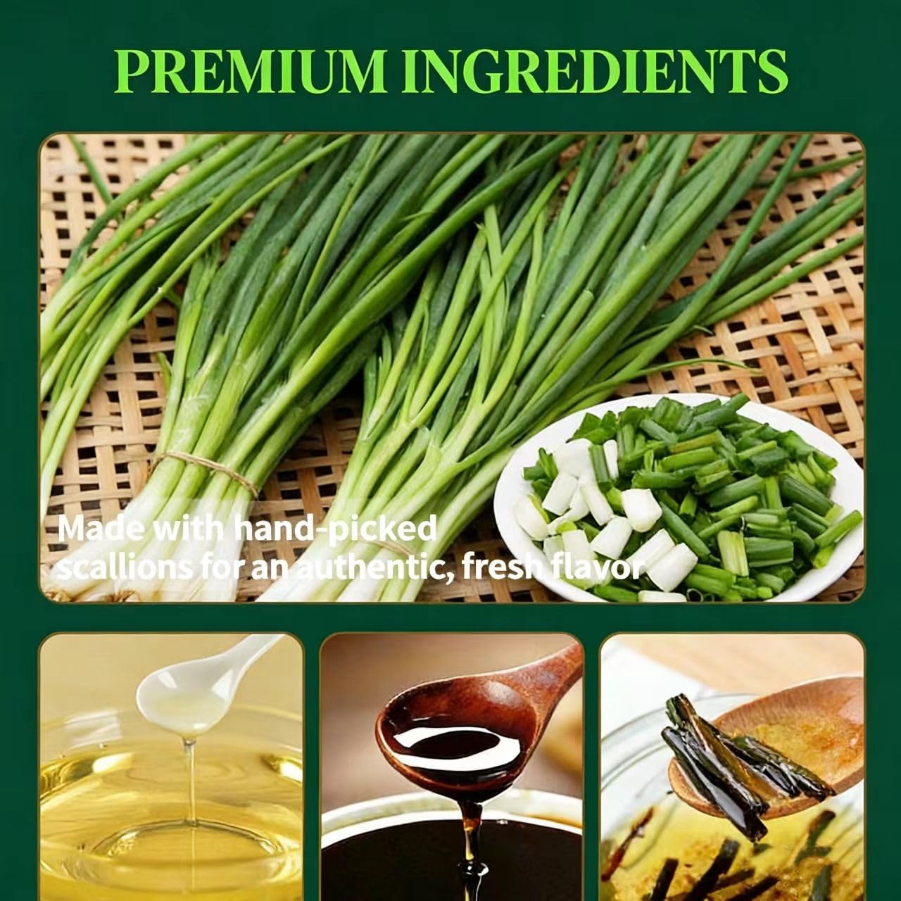 Shanghai Scallion Sauce - 9.88oz (280g) Pack of 2 - Smooth Scallion Oil in Squeeze Bottle for Noodles, Rice, Soup, Stir-Fries, Dumplings - All-Purpose
