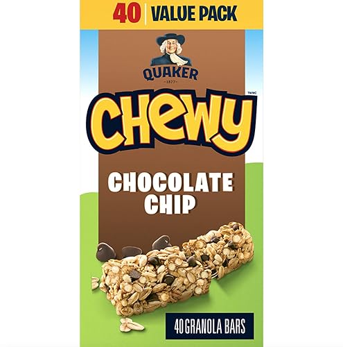 QUAKER CHEWY Chocolate Chip Granola Bars, 960g/33.9 oz., (40 Count) {Imported from Canada}