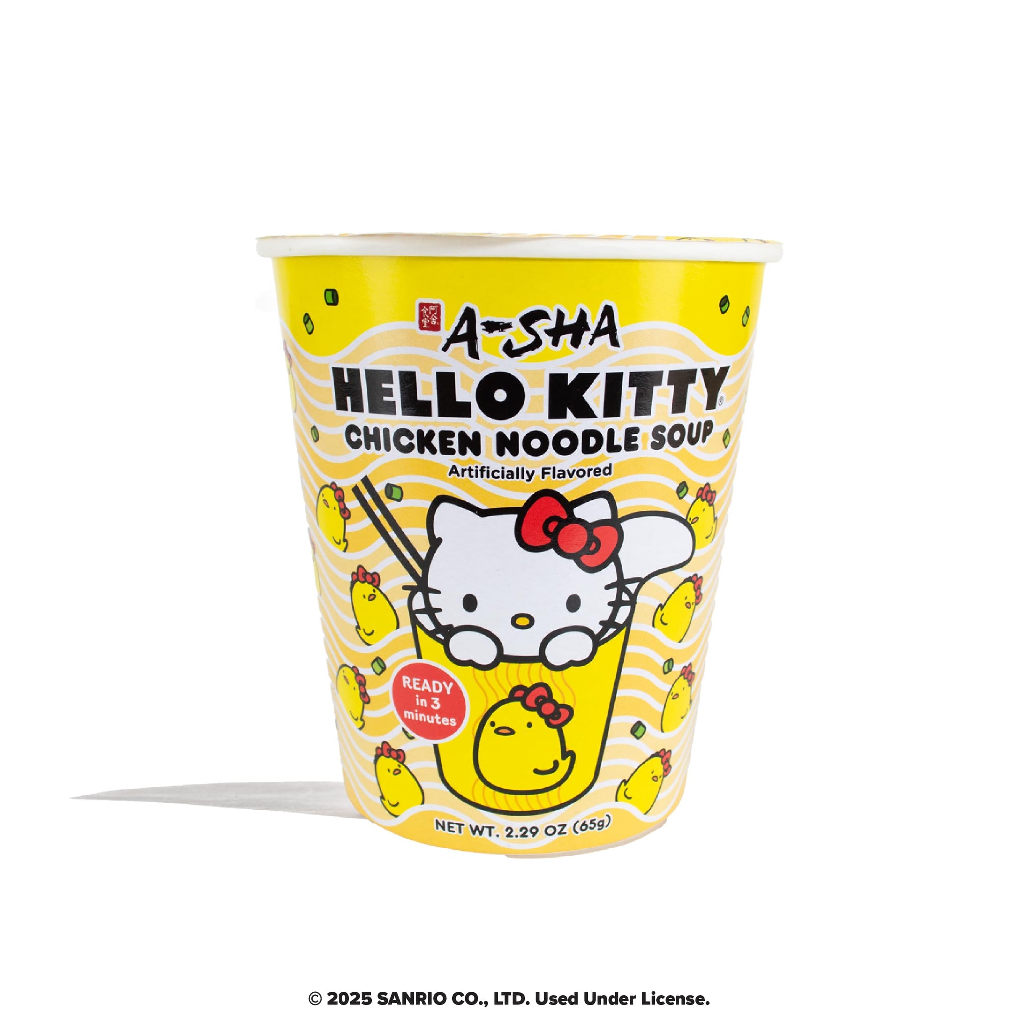 Hello Kitty Vegan Ramen Noodle Cup | 6 Pack Chicken Flavor | Premium Microwaveable Ramen Soup Mix, Asian Snacks