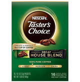 Nescafe Taster's Choice Decaf Instant Coffee, House Blend, 16 Count