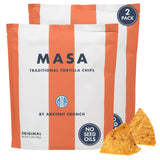 MASA Chips Corn Tortilla Chips Cooked in Beef Tallow - Seed Oil Free Snack, 2pk×5 oz each- Handmade with Only Naturally Grown Corn & Sea Salt, Gluten