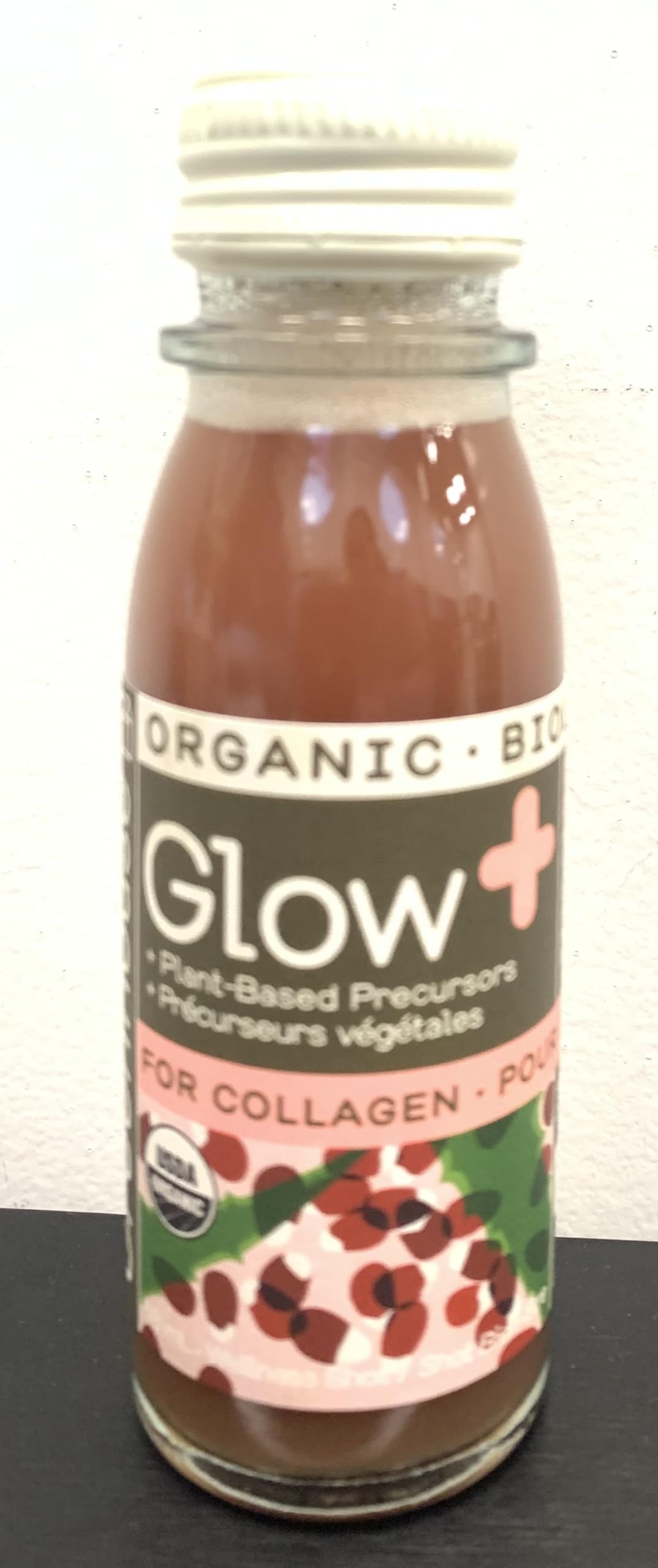 Greenhouse Juice Organic Glow Wellness Shots 12-Count 60ml Glass Bottles, Sweet + Tart Pomegranate + Apple Flavor, Vegan & Gluten-Free