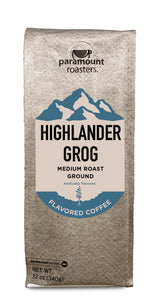 Paramount Roasters, Highlander Grog Flavored, Medium Roast, 100% Arabica Ground Coffee,