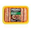 Premio - Mild Italian Sausage Pork Links, 16 oz, Pre-Seasoned, Meal Prep Ready, Perfect for Grilling, Cooking, Oven, Stovetop and Air Fryer