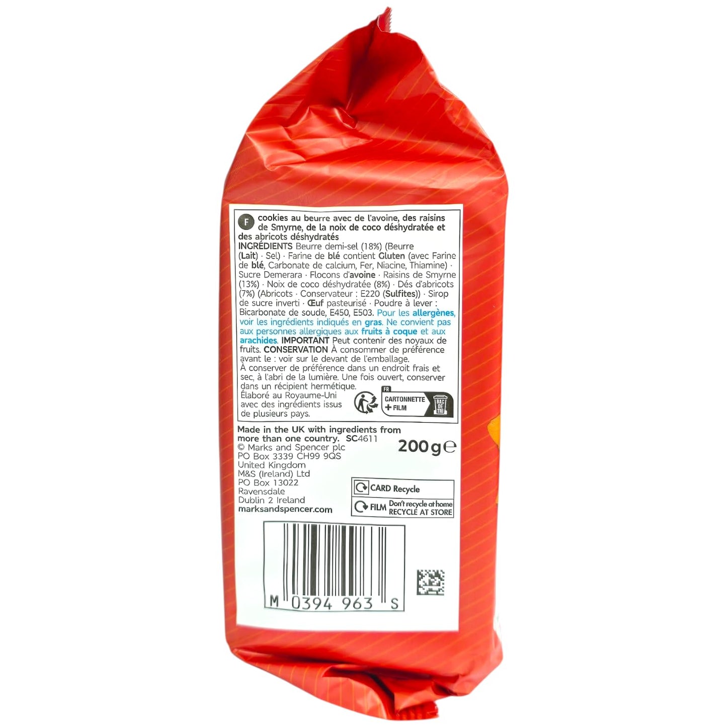 Marks and Spencer All Butter Fruity Flapjack Cookies 200g