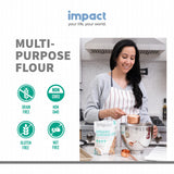 Impact - Organic Cassava Flour - Gluten-Free Baking Essential - Grain-Free Wheat Flour Substitute for Cooking and Baking - High Fiber, Easy to Use