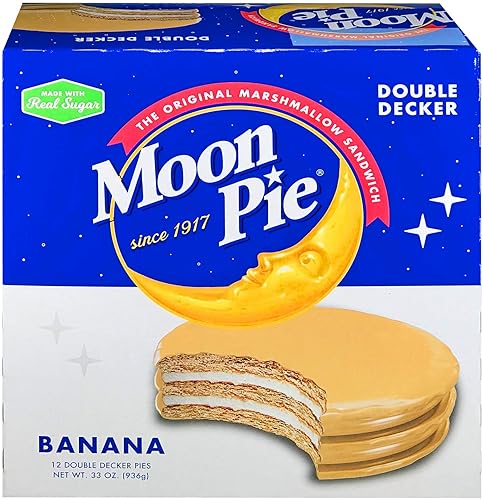 MoonPie Double Decker, Banana, 2.75 oz, 12 Count Pack
