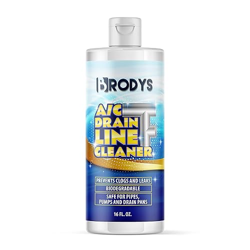 Brodys - A/C HVAC Drain Line Cleaner, 16oz Bottle, 2 MONTH SUPPLY, (Great to use at home, in the office, at restaurants and large commercial