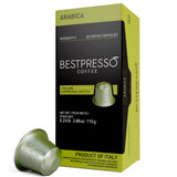 Bestpresso Coffee for Nespresso Original Machine 120 pods Certified Genuine Espresso Arabica Blend (Light Intensity), Pods Compatible with Nespresso