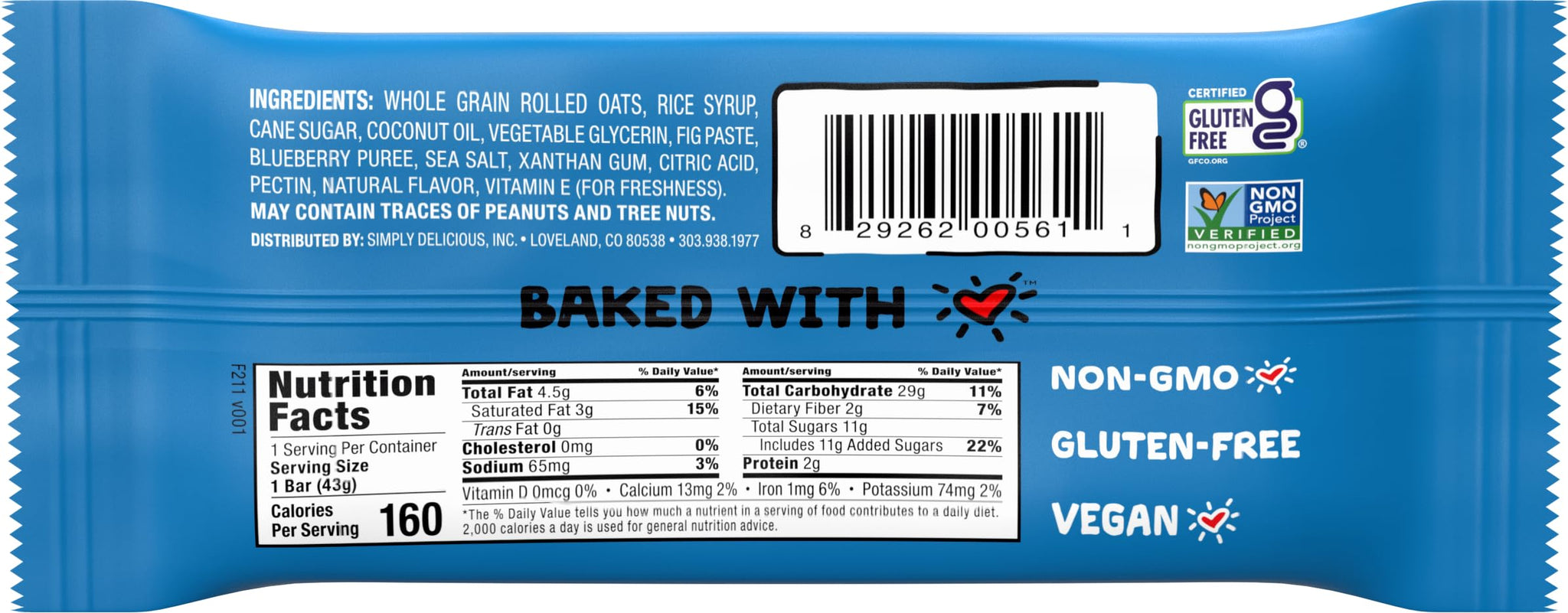 Bobo's Fig Bars Variety - 10 Original & 10 Blueberry, Simple Ingredients, Whole Grain Oats, Plant Based, Non-GMO, Gluten Free Breakfast Bars, Healthy