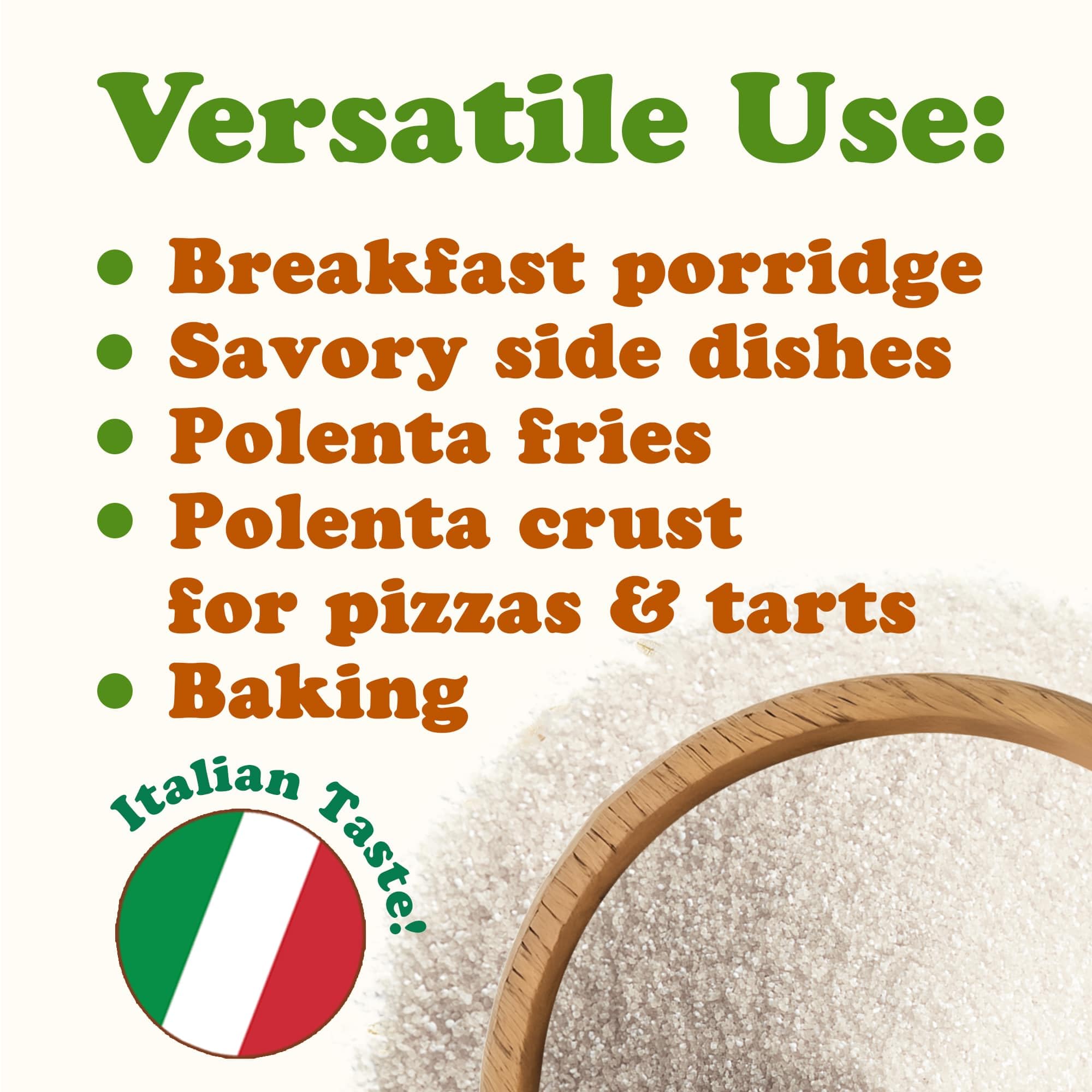 Food to Live - Gluten Free Organic White Polenta, 12 Ounces - Classic Cornmeal. Vegan, Kosher Corn Grits. Great for Hot Cereal and Porridge