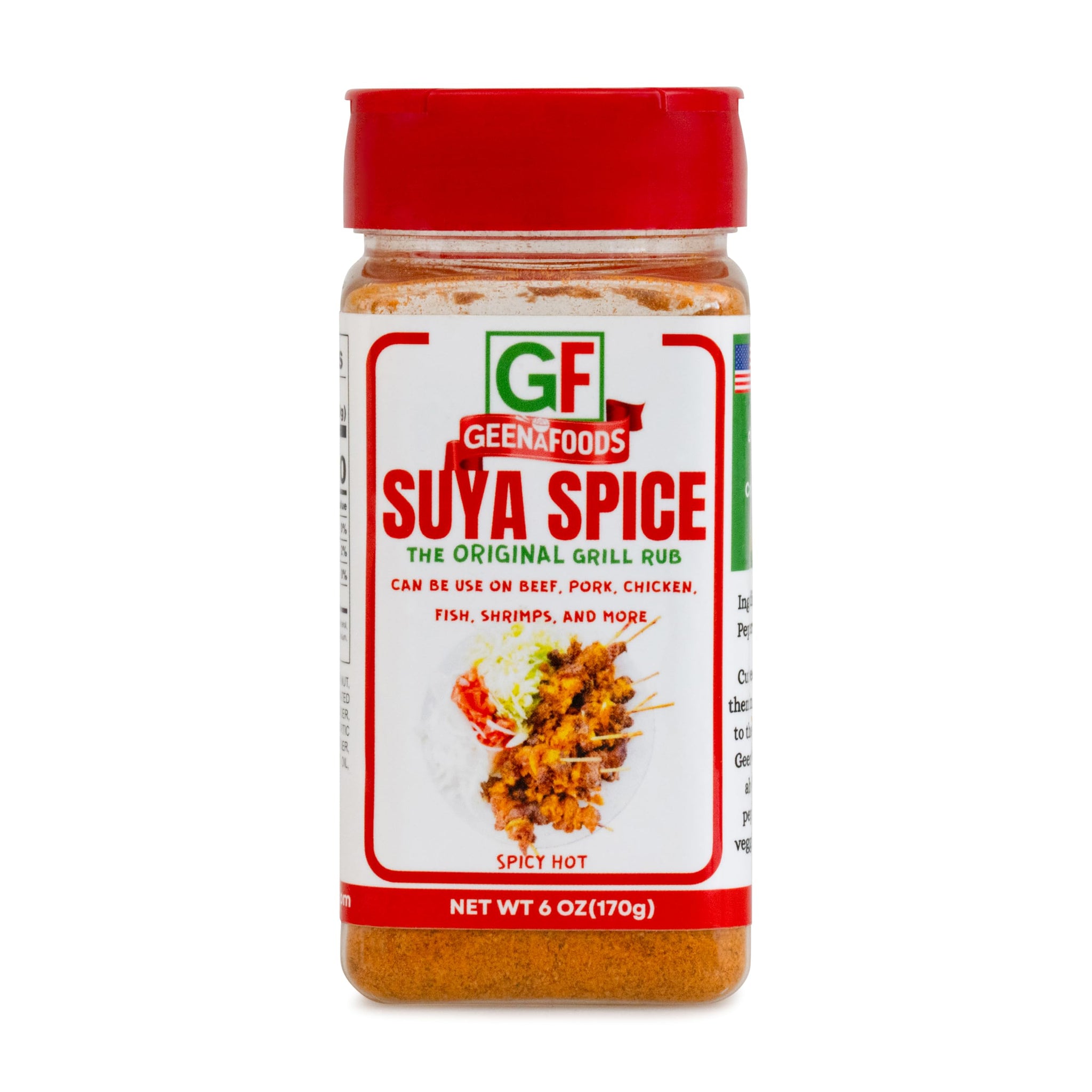 Geenafoods Suya pepper, African( Nigerian & Ghanaian)-Inspired Seasoning pepper Blend for Beef and Steak Grilling . HerbMix with a Unique Spicy Sweet