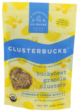 Lil Bucks, Buckwheat Clusterbucks Turmeric Lemon Organic, 6 Ounce