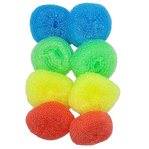 Handy Housewares Durable Non-Scratch Nylon Scouring Pads | Round All-Surface Cleaning Pads | Multi-Use Kitchen Scrubbers | Safe for Non-Stick Cookware