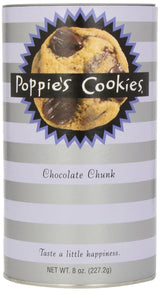 Poppie's Cookies Chocolate Chunk, 8-Ounce Canisters (Pack of 4)