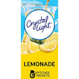 Crystal Light Lemonade Naturally Flavored with other natural flavor Powdered Drink Mix, 72 ct Pitcher Packets, 12 Canisters of 6 Pitcher Packets