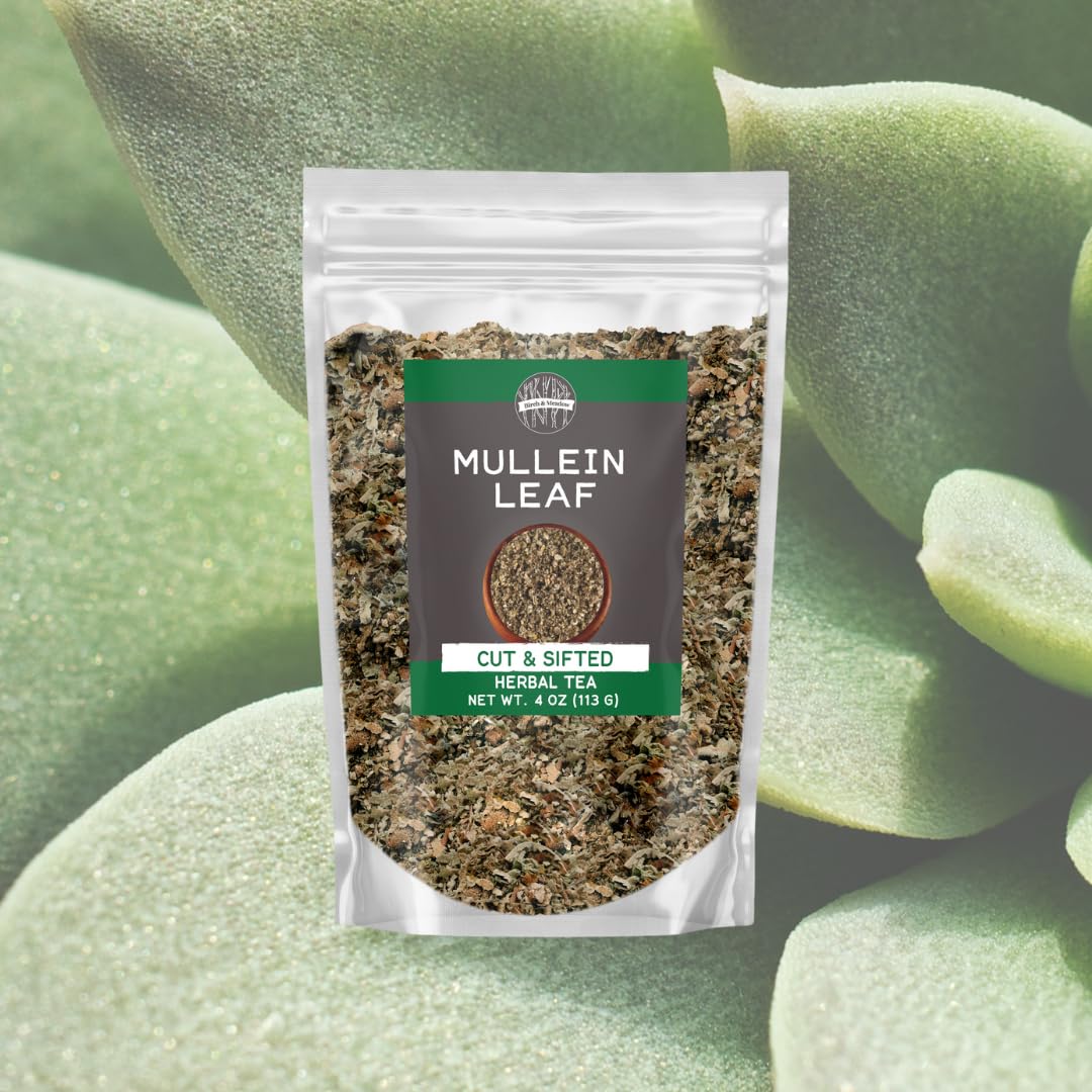 Birch & Meadow Mullein Leaf, Cut & Sifted, Herbal Tea, Mild Flavor (4 Ounce)
