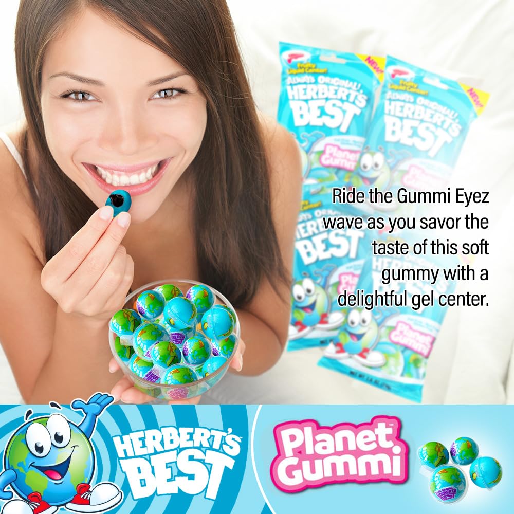 PURA PARCEL Herbert's Best Gummies - Pack of (4) Peg Bags - Viral TikTok Gummy Candy (Planet Gummi)