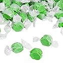Fun Express Salt Water Taffy Candy Bulk Individually Wrapped - Old Fashioned Chewy Fruit Chews Assortment 193 Pieces 3 lbs | Green Candies for Goodie
