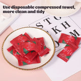 100 Pcs Mini Compressed Towels, Disposable Face Compressed Towel, Compressed Hand Wipe, Camping towel, Portable Compressed Coin Tissue